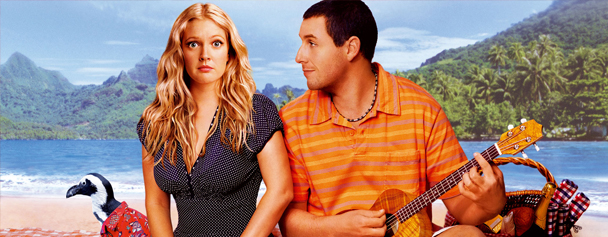 Drew Barrymore and Adam Sandler in Fifty First Dates